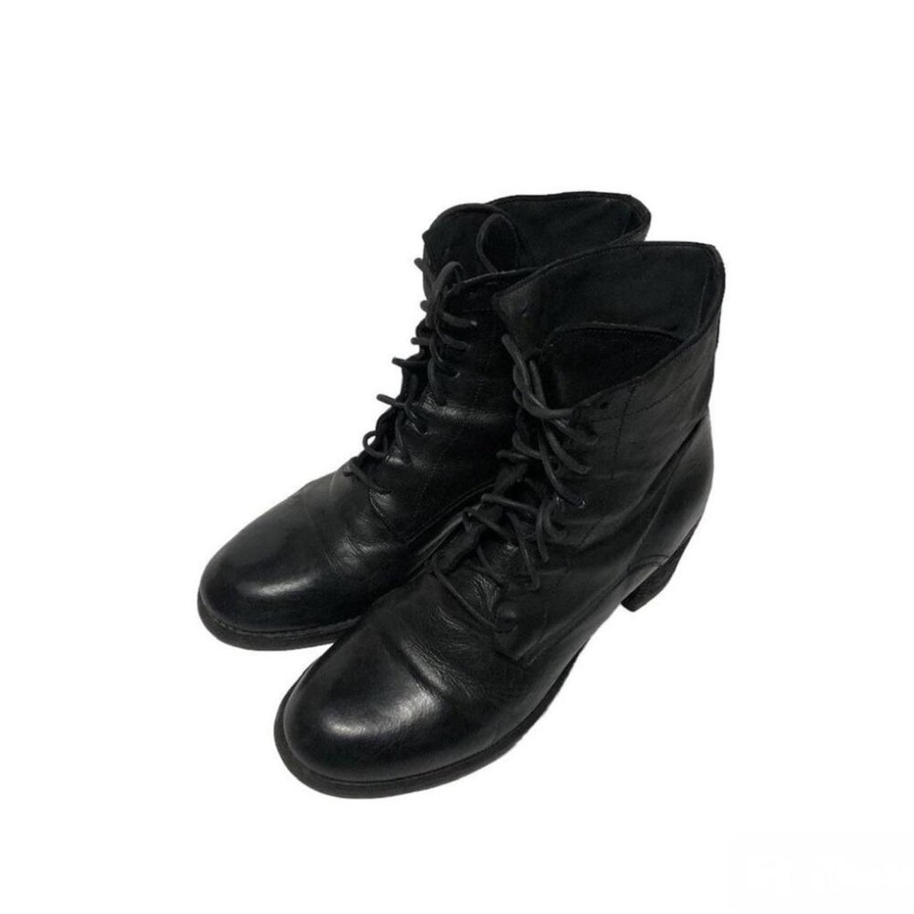 Officine Creative Italian Leather Lace-up Black Ankle Boot sz US 8 / EU 38